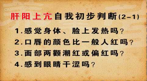 肝阳上亢自测