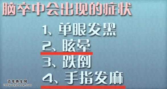 脑卒中会出现的症状