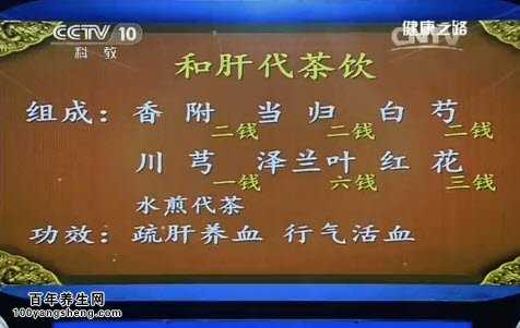 和肝代茶饮的配伍