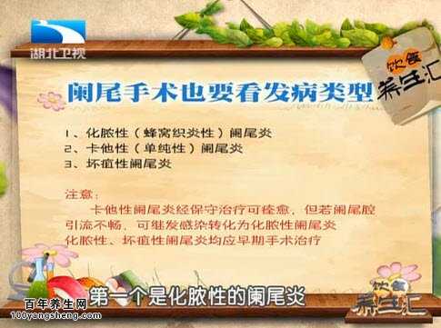 小儿阑尾炎的类型
