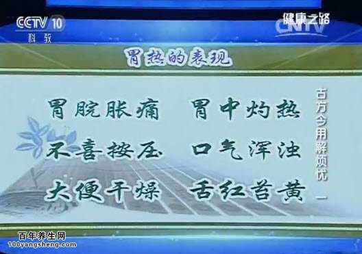 胃热的表现