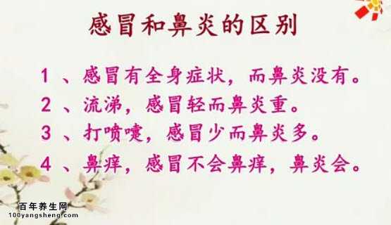 感冒与鼻炎的区别