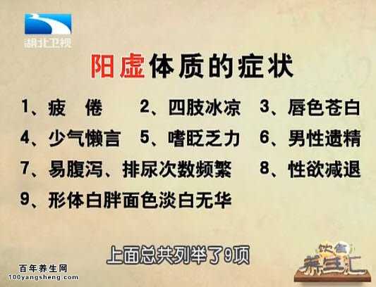 阳虚体质的症状