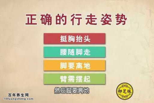 正确的走路姿势