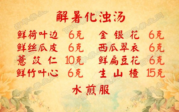 解暑化湿汤的配伍
