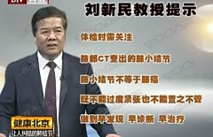 20160917健康北京视频和笔记:刘新民,肺小结节,肺结核,穿刺活检