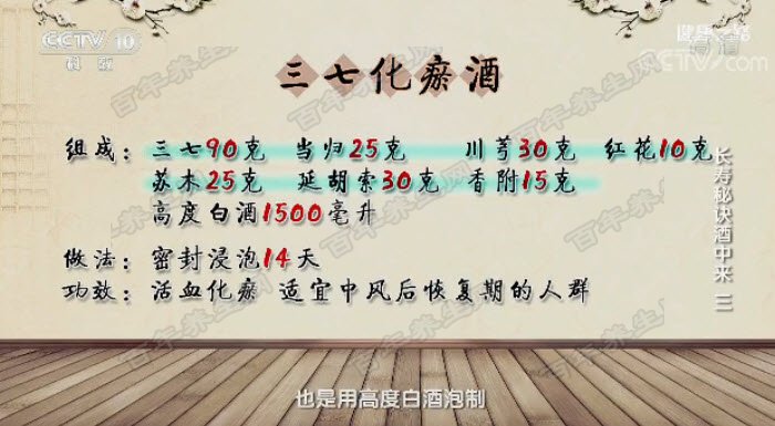 三七化瘀酒