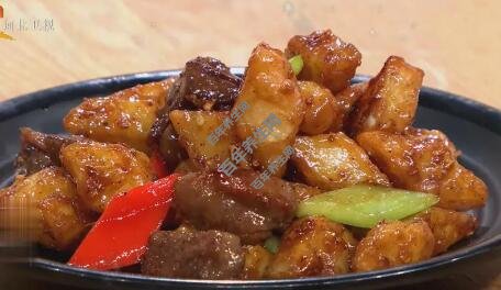 蜜薯牛肉粒